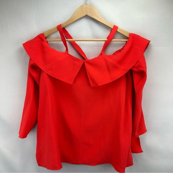 Proenza Schouler Elegant Red Off-Shoulder Women's Top - Size 0 - Picture 5 of 6